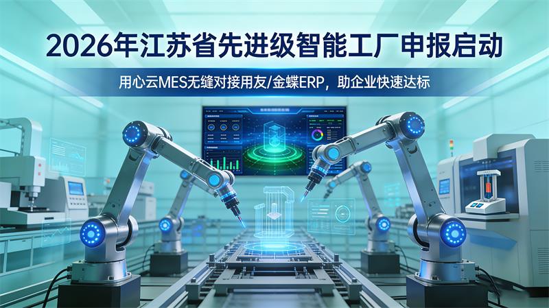 【申报启动】2026年江苏先进级智能工厂申报开启！用心云MES助你筑牢数智转型根基