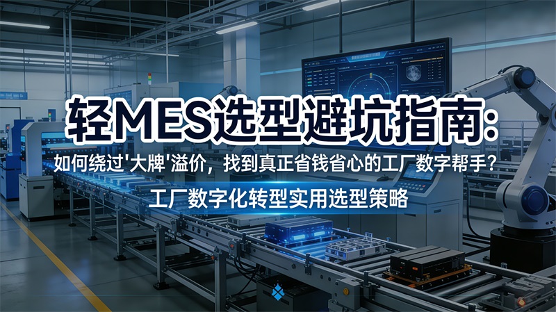 轻MES选型避坑指南：如何绕过“大牌”溢价，找到真正省钱省心的工厂数字帮手？