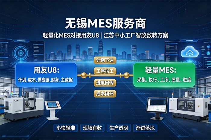 无锡中小工厂：用友U8存量系统如何低成本落地轻量化MES_无锡MES服务商