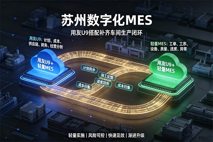 苏州数字化MES_用友U9搭配用心云MES补齐车间生产闭环｜智改数转